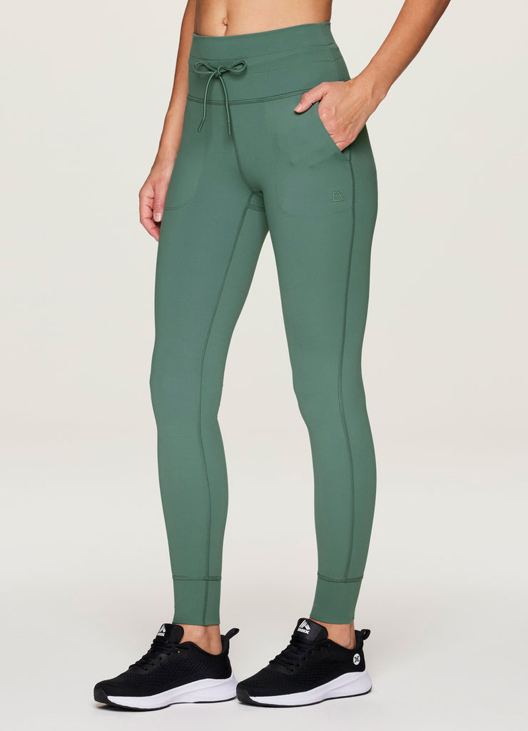 The Tina full length pocket tights - olive green –