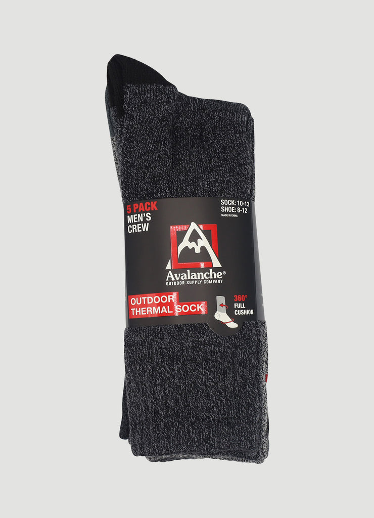 Men's Thermal Crew Socks 5-Pack – AvalancheOutdoorSupply